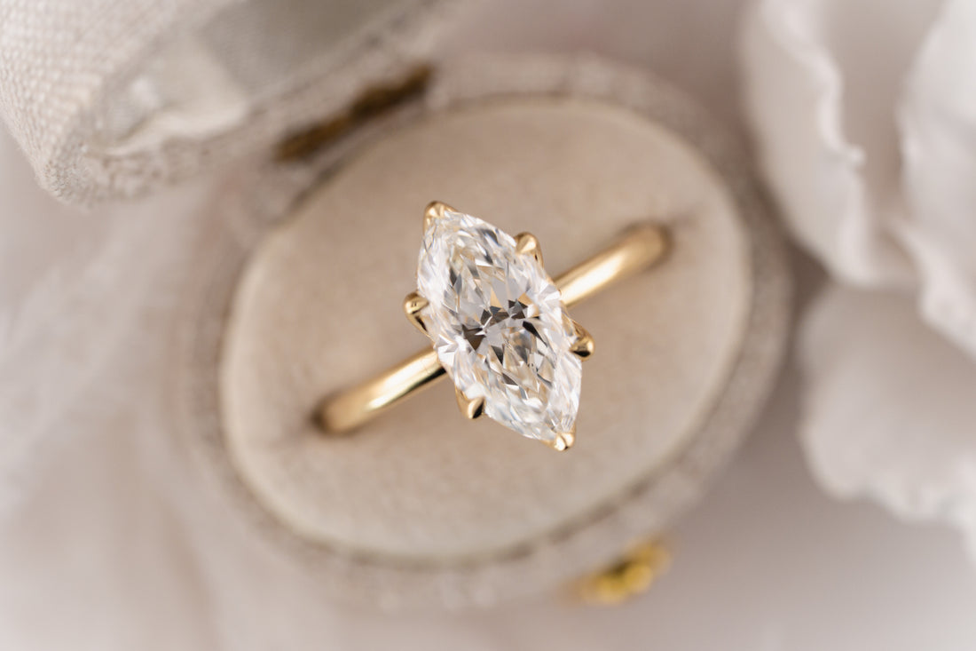 The Secret Garden Ring | 2.5 CT Marquise Diamond - Lavender Creek Gems