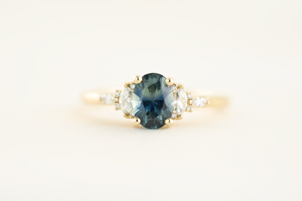 The Maeve 1 CT Oval Montana Sapphire Ring - Lavender Creek Gems 