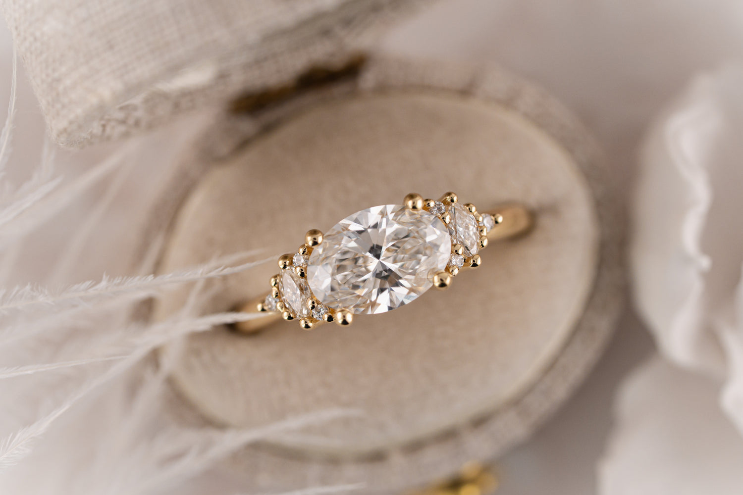 The Maren Ring | 1.5 CT Oval Diamond - East/West Set