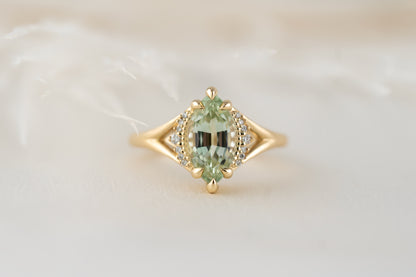 The Serendipity Ring | 2.18 CT Marquise Mint Green Tourmaline