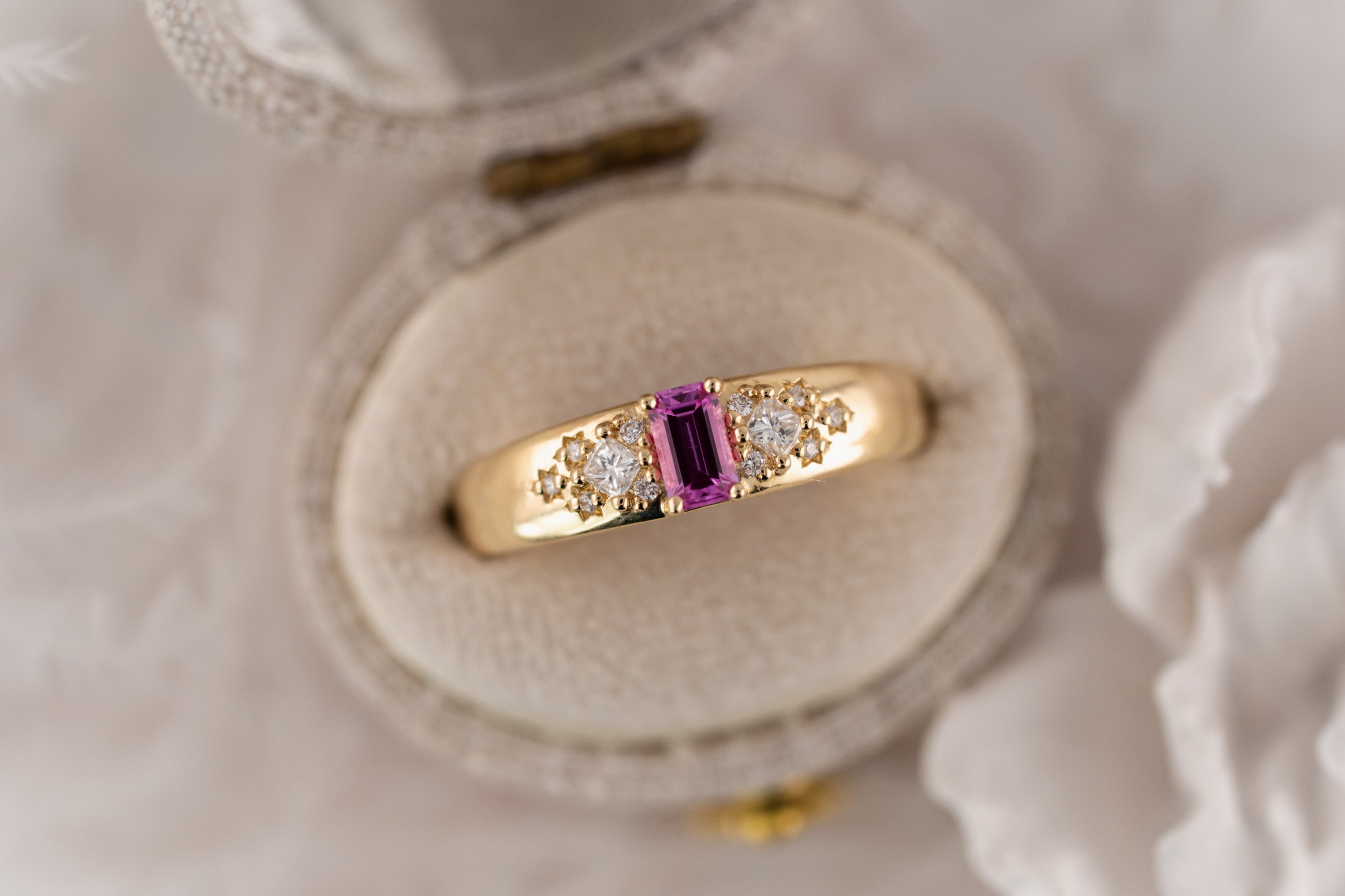 The Astral Ring | Emerald Cut Sapphire
