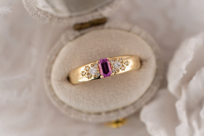 The Astral Ring | Emerald Cut Sapphire