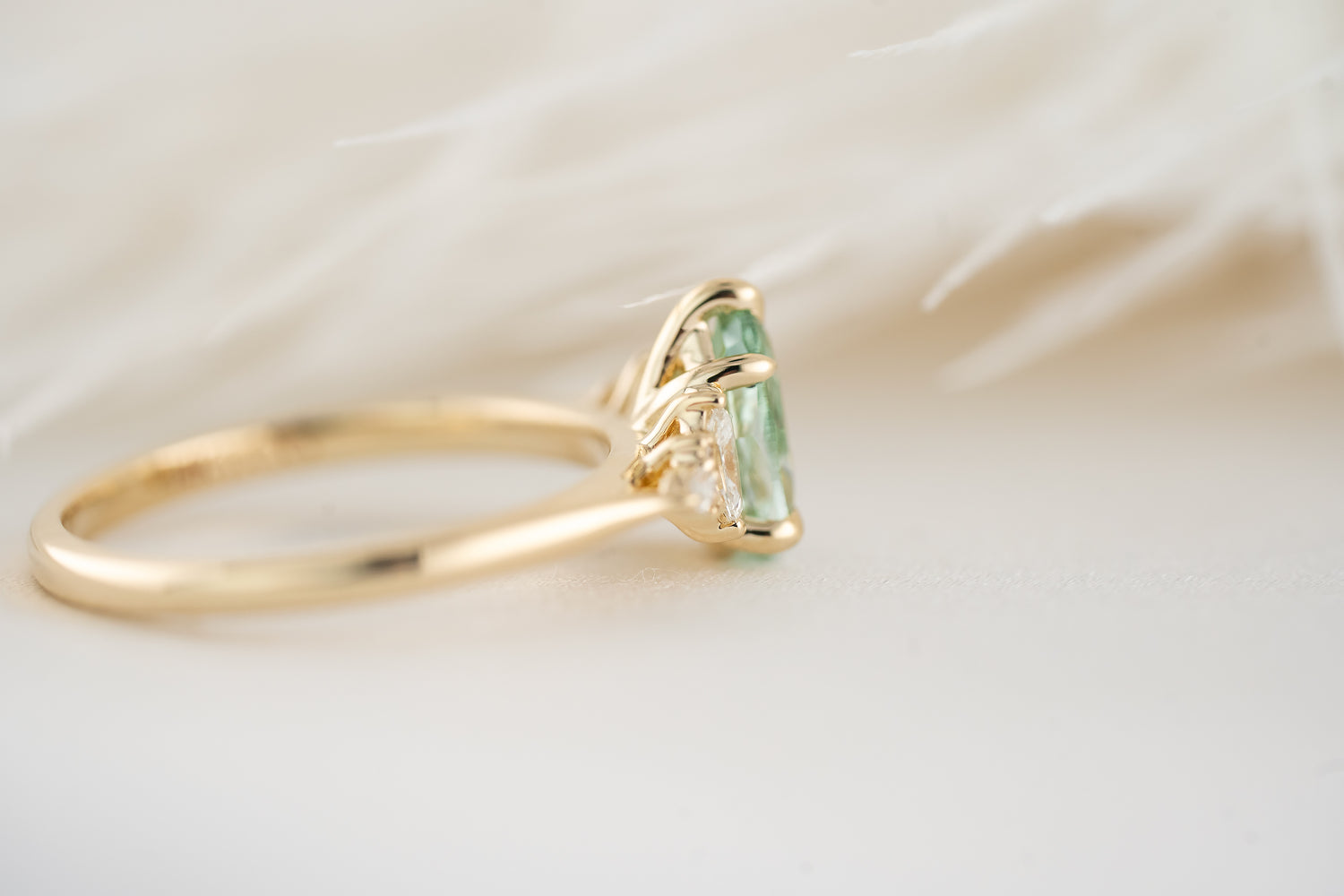 The Maeve Ring | 1 CT Pear Green Lab Diamond - Lavender Creek Gems 