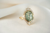 The Ethereal Ring | 4.39 CT Oval Starbrite™ Mint Green Tourmaline - Lavender Creek Gems 