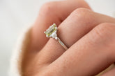 The Maeve Ring | 1 CT Emerald Cut Green Montana Sapphire - Lavender Creek Gems 