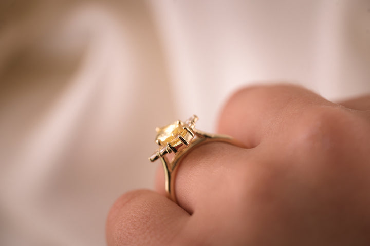 The Asmara 1.1 CT Yellow Sapphire Ring