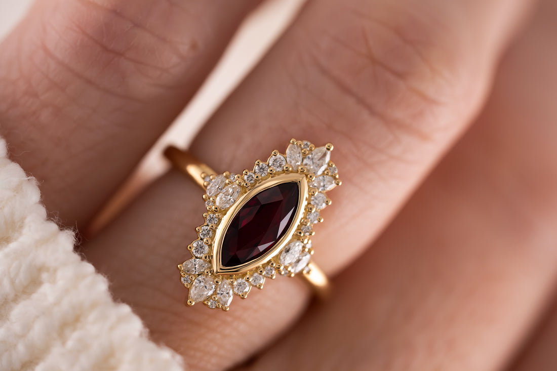 The Ethereal Ring | 1.1 CT Marquise Ruby - Lavender Creek Gems 