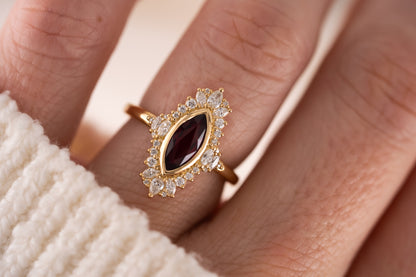 The Ethereal Ring | 1.1 CT Marquise Ruby - Lavender Creek Gems 