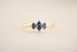 The Mini Triple Sapphire Ring - Royal Blue Sapphire - Lavender Creek Gems 