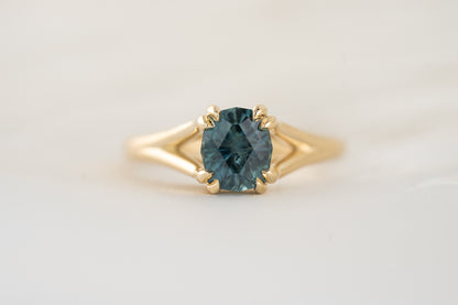 The Weaver Ring | 1.6 CT Oval Blue Montana Sapphire - Lavender Creek Gems 