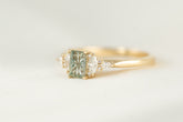 The Maeve Ring | 0.62 CT Rectangular Starbrite™ Teal Sapphire - Lavender Creek Gems 