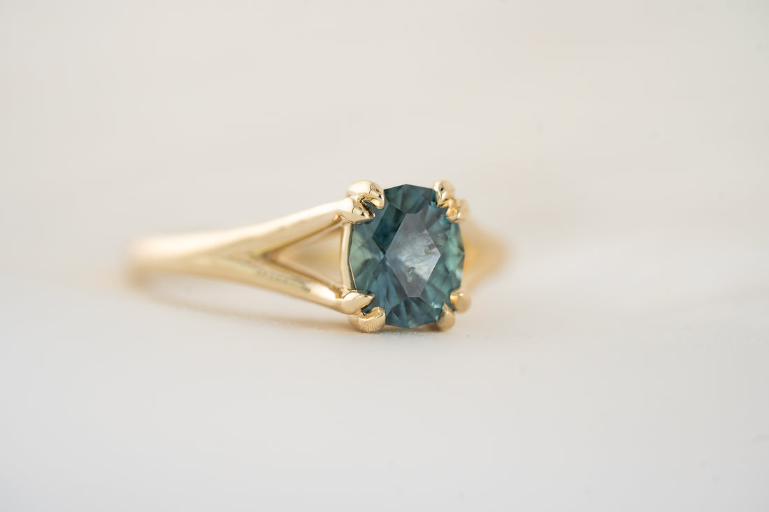 The Weaver Ring | 1.6 CT Oval Blue Montana Sapphire - Lavender Creek Gems 
