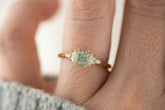 The Maeve Ring | 0.62 CT Rectangular Starbrite™ Teal Sapphire - Lavender Creek Gems 