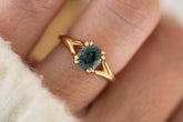 The Weaver Ring | 1.6 CT Oval Blue Montana Sapphire - Lavender Creek Gems 