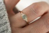 The Maeve Ring | 0.62 CT Rectangular Starbrite™ Teal Sapphire - Lavender Creek Gems 