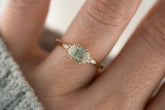 The Maeve Ring | 0.62 CT Rectangular Starbrite™ Teal Sapphire - Lavender Creek Gems 