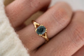 The Weaver Ring | 1.6 CT Oval Blue Montana Sapphire - Lavender Creek Gems 