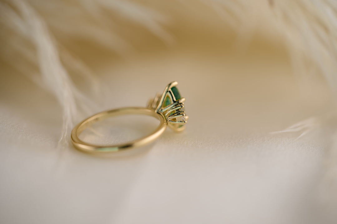 The Mira 0.96 CT Marquise Chrome Tourmaline Ring
