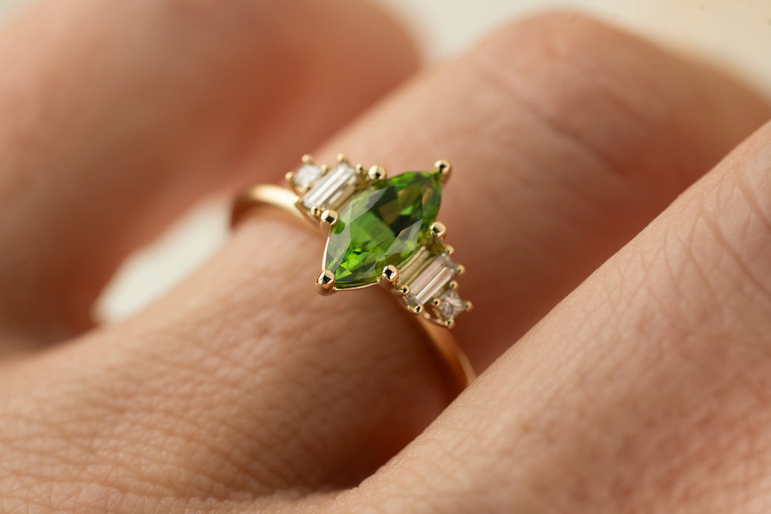 The Mira 0.96 CT Marquise Chrome Tourmaline Ring