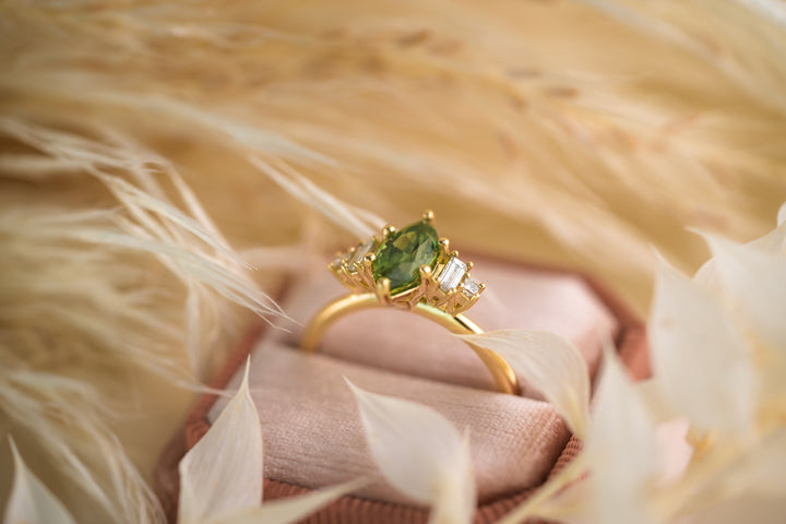 The Mira 0.96 CT Marquise Chrome Tourmaline Ring