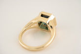 The Tara Ring - 3.3 CT Square Radiant Blue Tourmaline Ring - Lavender Creek Gems 