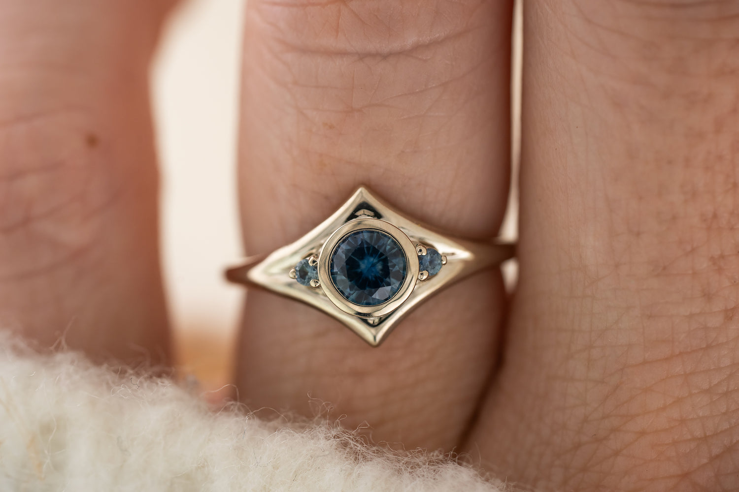 The Roxy Ring | Blue Montana Sapphire - Lavender Creek Gems 