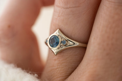 The Roxy Ring | Blue Montana Sapphire - Lavender Creek Gems 