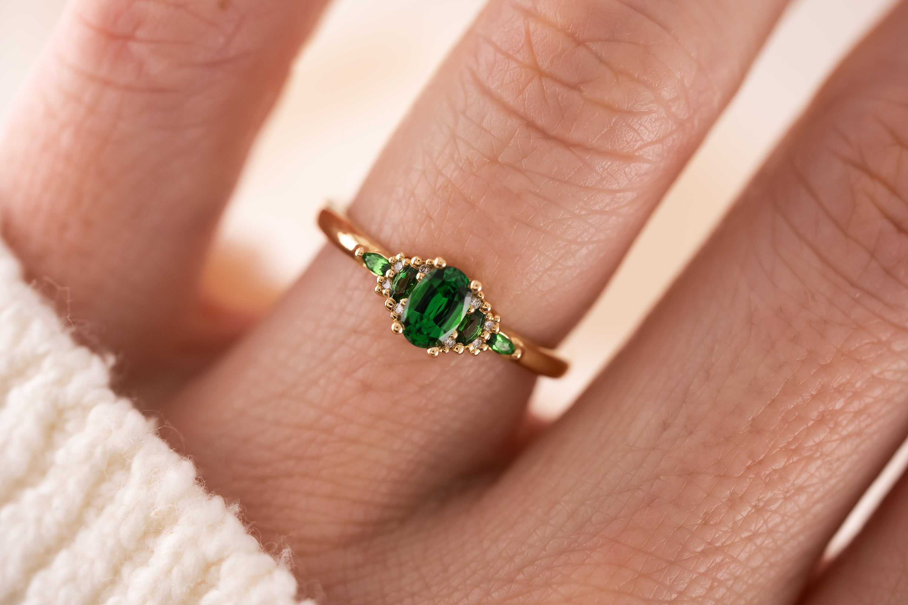 The Mini Maeve Ring | Tsavorite Garnet - Lavender Creek Gems 