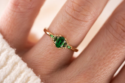 The Mini Maeve Ring | Tsavorite Garnet - Lavender Creek Gems 
