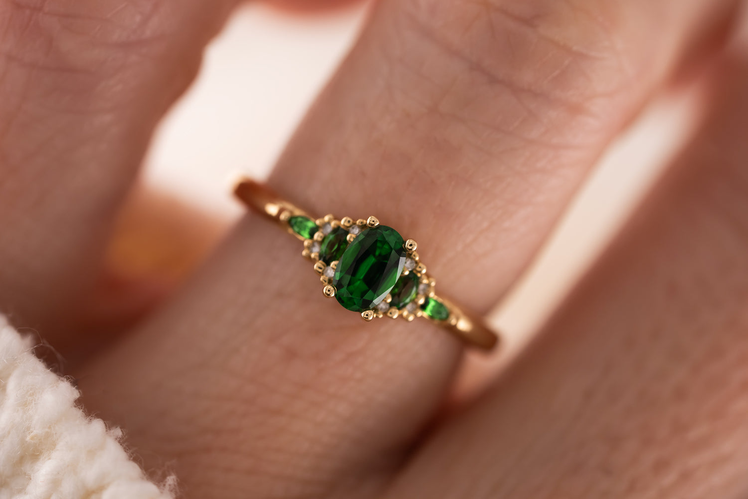 The Mini Maeve Ring | Tsavorite Garnet - Lavender Creek Gems 