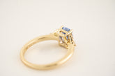 The Aya 1.34 CT Emerald Cut Blue Sapphire Ring - Lavender Creek Gems 