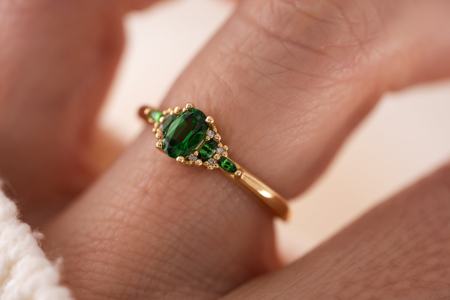 The Mini Maeve Ring | Tsavorite Garnet - Lavender Creek Gems 