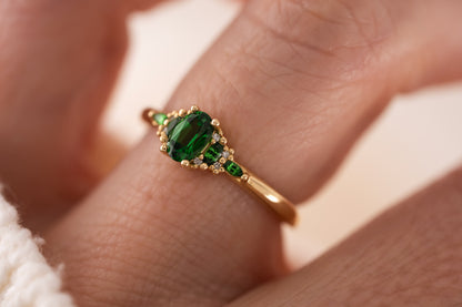 The Mini Maeve Ring | Tsavorite Garnet - Lavender Creek Gems 