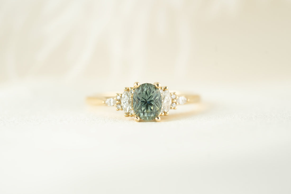 The Maeve Ring | 1.24 CT Regal Radiant™ Teal Blue Sapphire