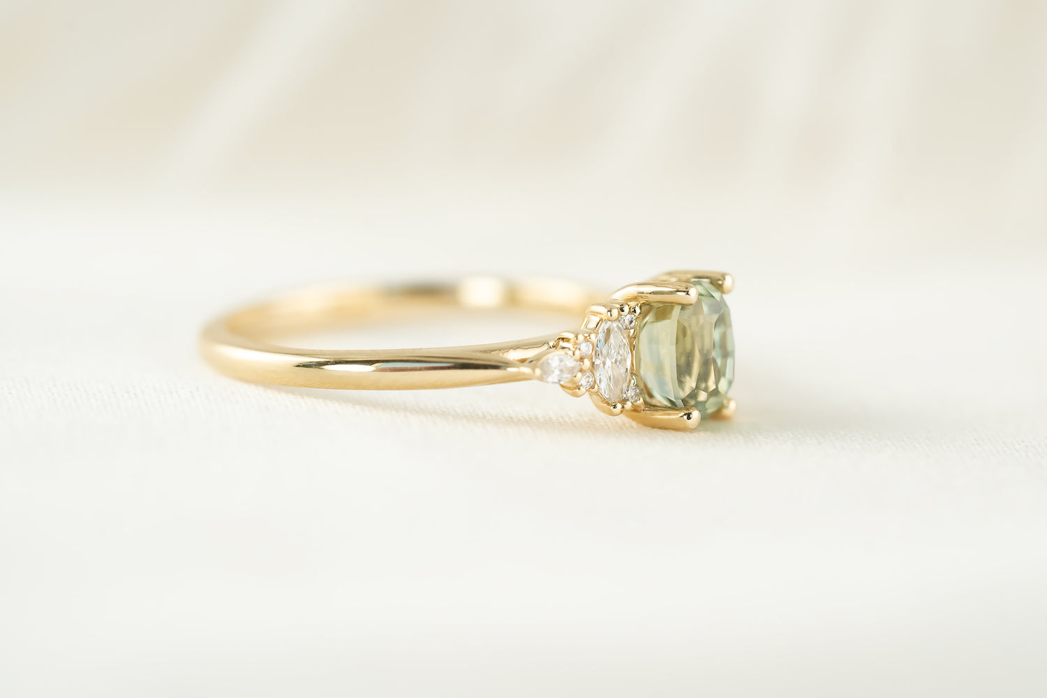 The Maeve Ring | 1.24 CT Regal Radiant™ Teal Blue Sapphire