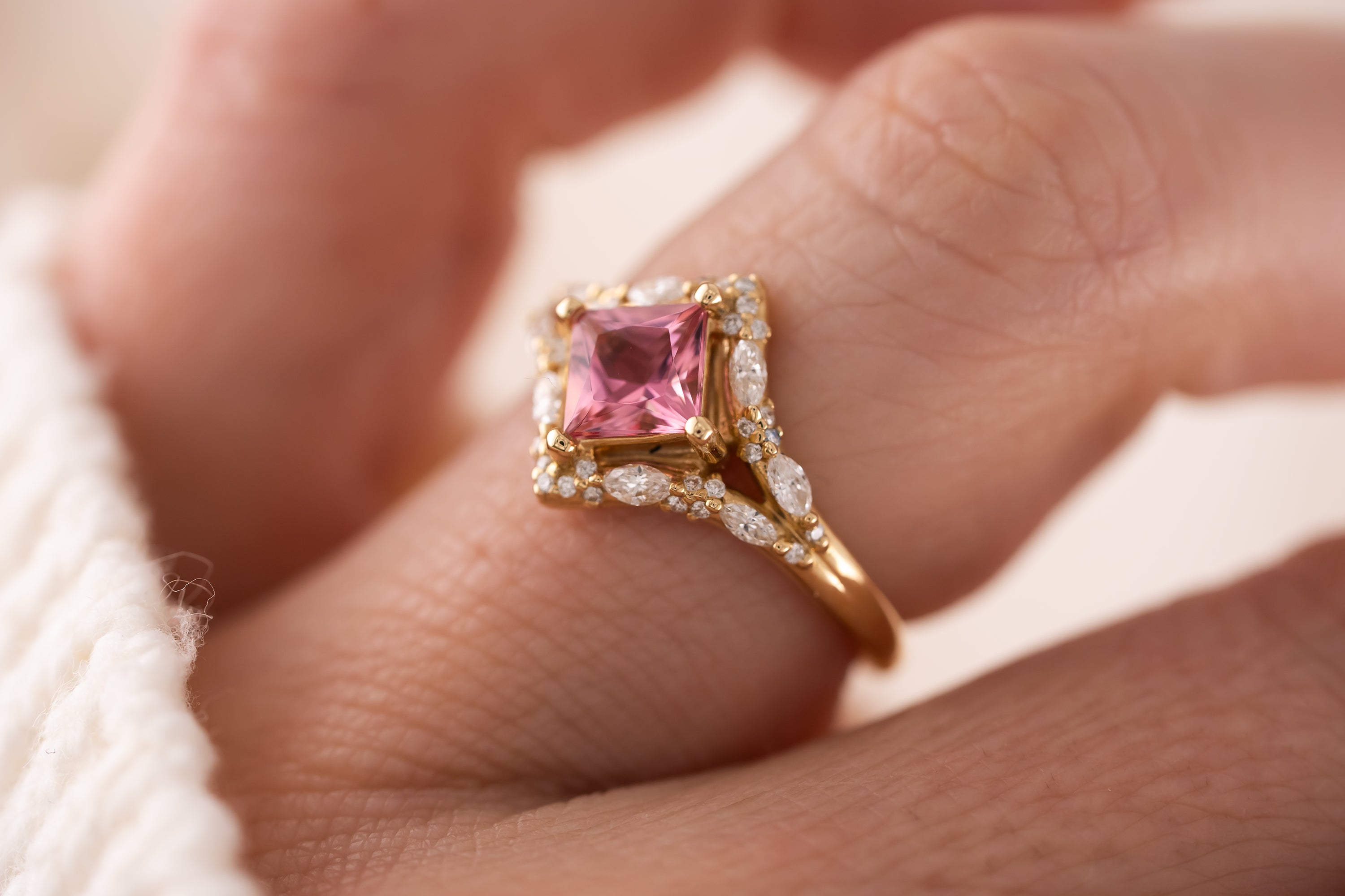 The Oracle Ring | 0.82 CT Princess Pink Tourmaline – Lavender