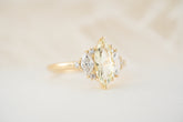 The Maren Ring | 1.1 CT Marquise Pastel Green/Yellow Sapphire - Lavender Creek Gems 