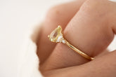 The Maeve - 1 CT Pear Mint Green Sapphire Ring - Lavender Creek Gems 
