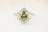 The Yara Ring | 3.4 CT Cushion Green Montana Sapphire - Lavender Creek Gems 