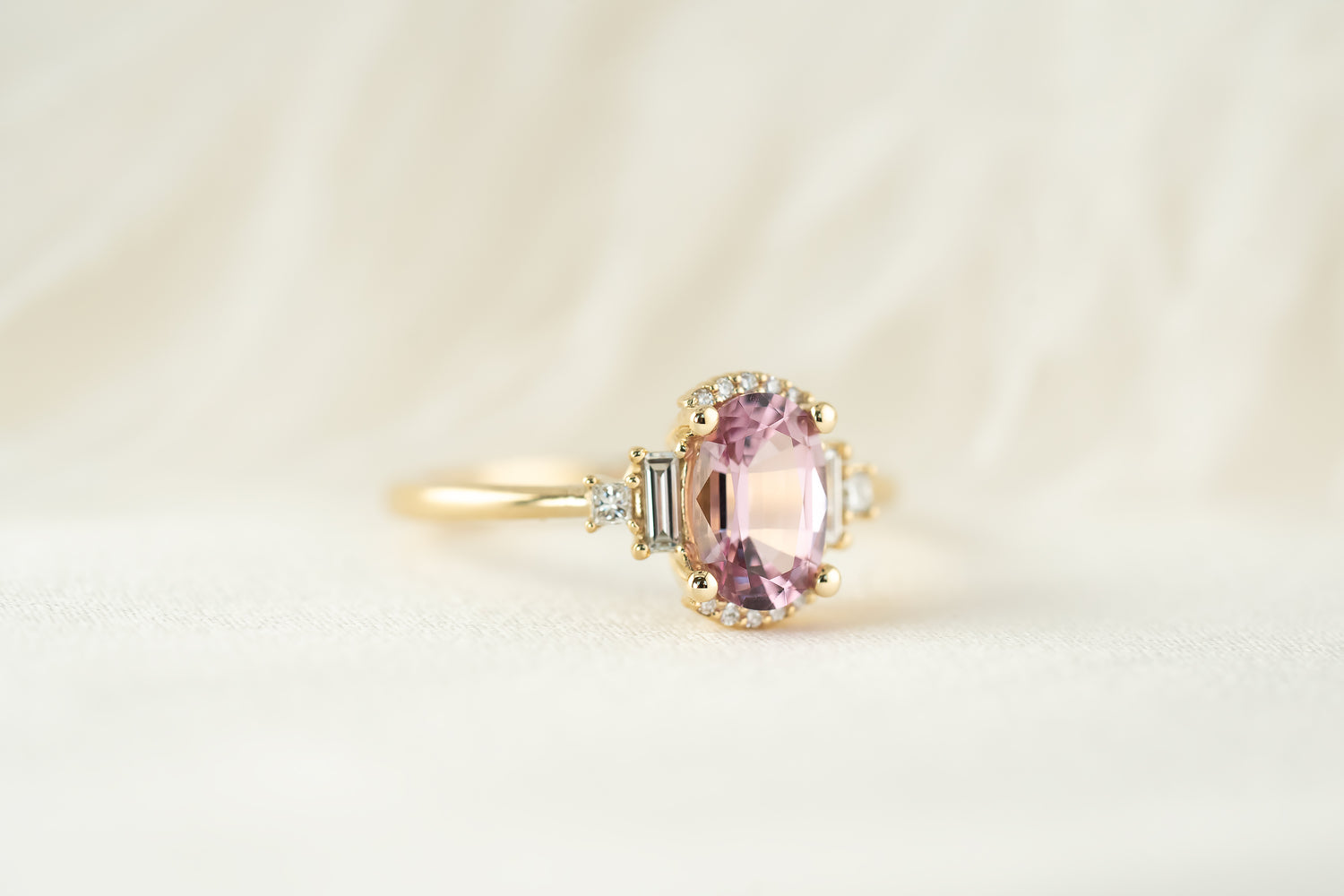 The Sura Ring | 1.34 CT Oval Pink Spinel