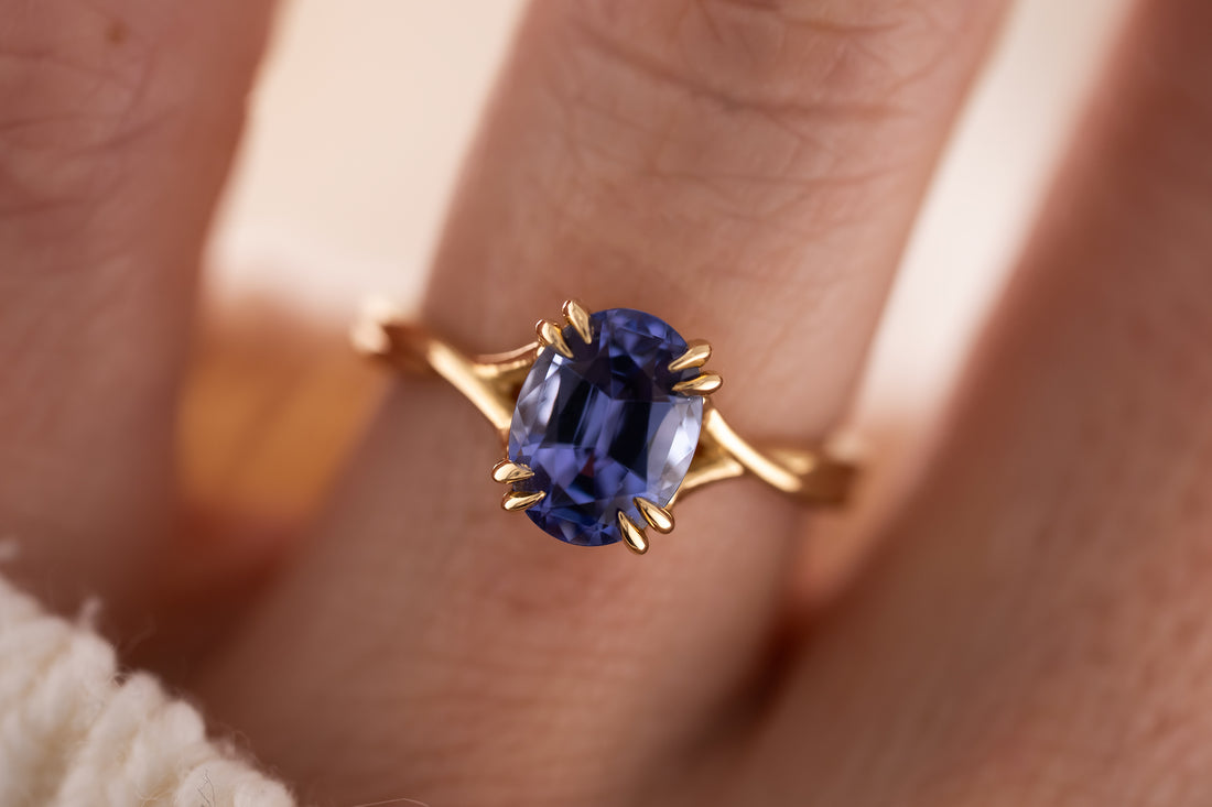 The Fates Ring | 2.23 CT Oval Tanzanite - Lavender Creek Gems 