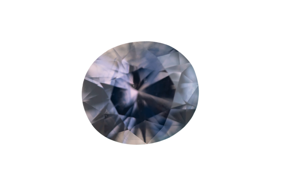 1.45 CT Oval Cut Bicolor Montana Sapphire - Lavender Creek Gems