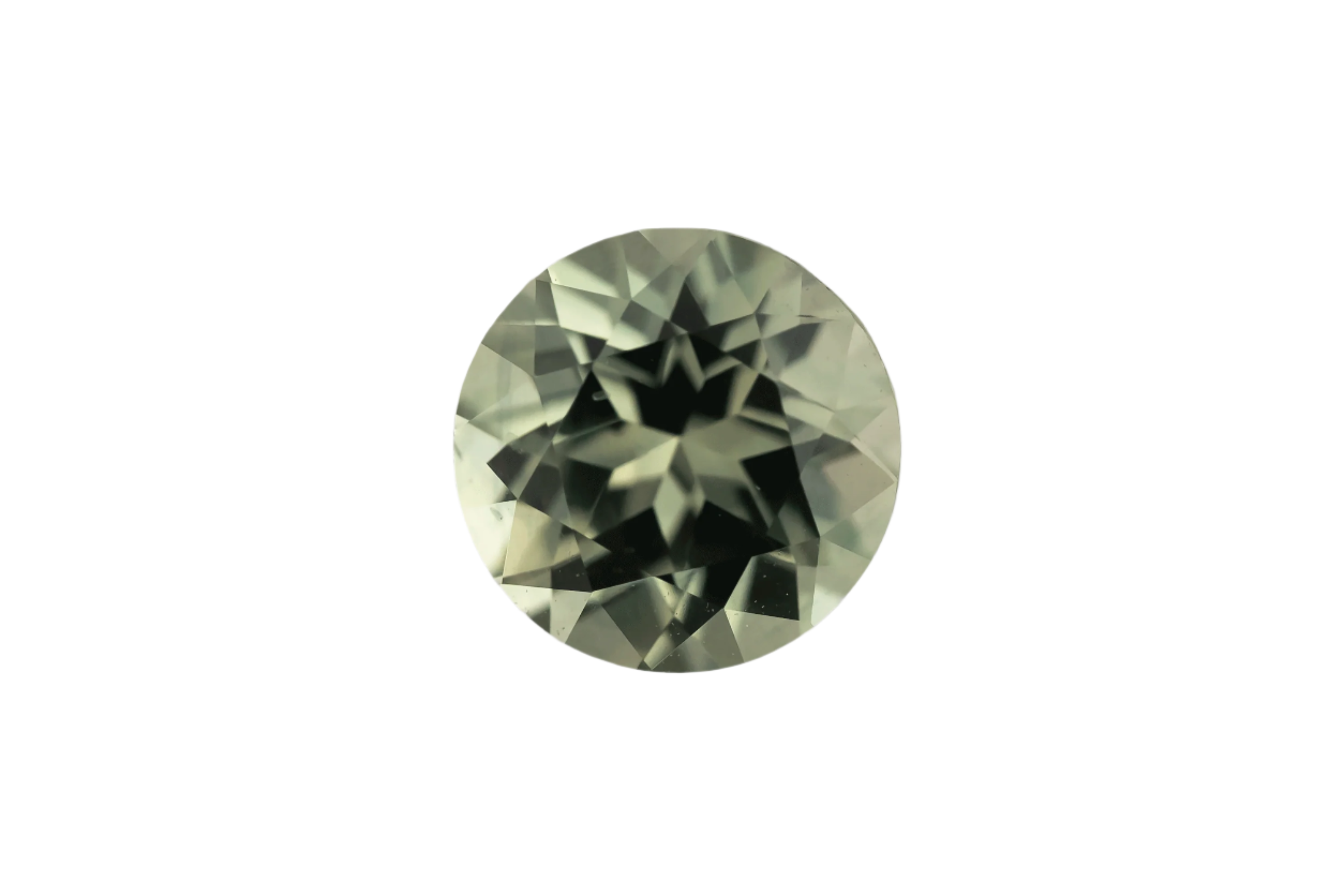 0.84 CT Round Cut Green Montana Sapphire - Lavender Creek Gems 