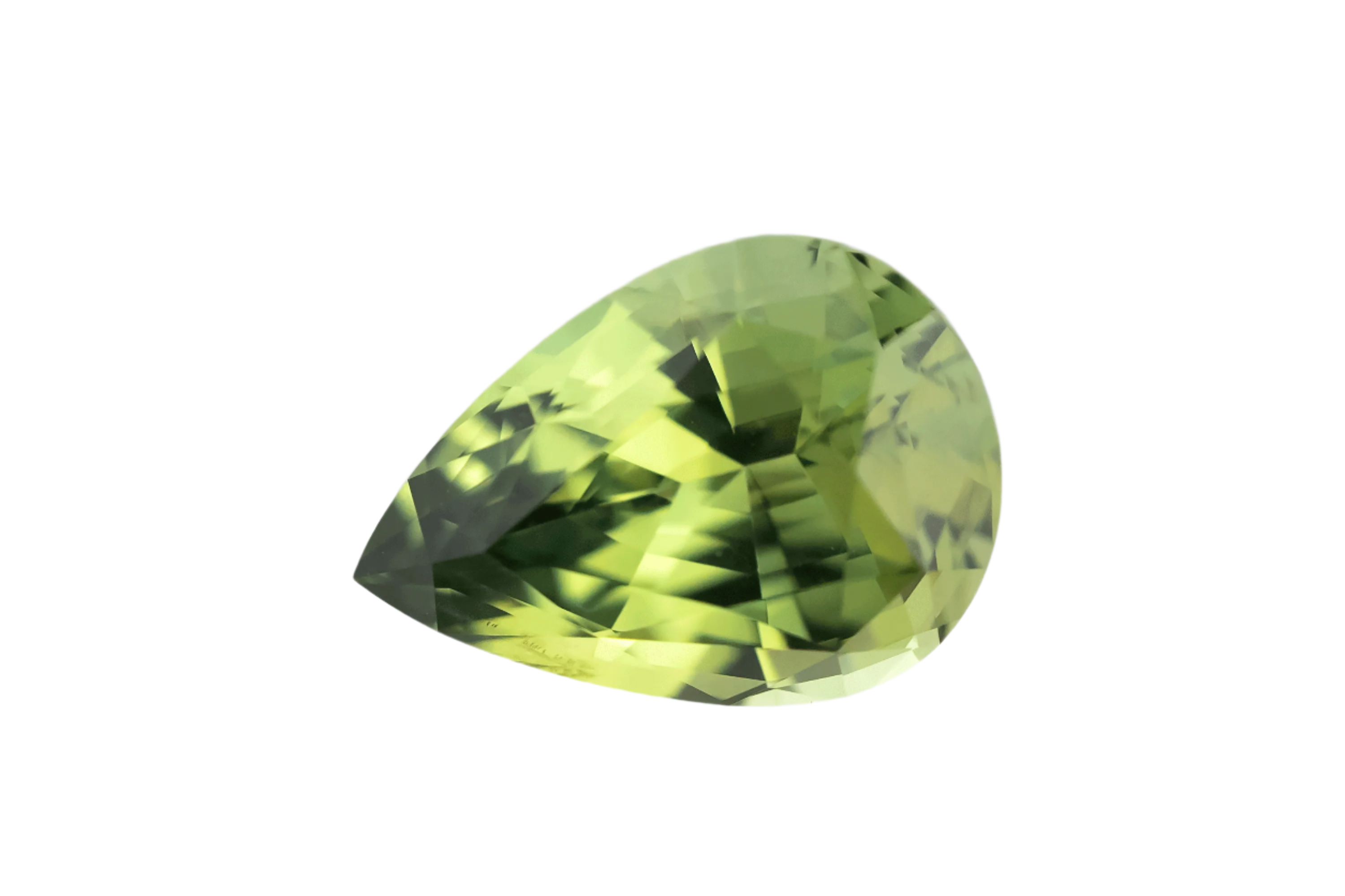 1.23 CT Pear Cut Green Sapphire - Lavender Creek Gems 