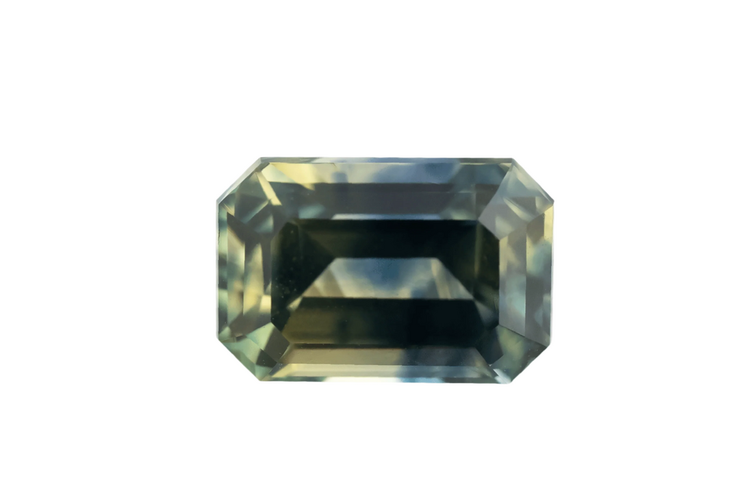 1.53 CT Emerald Cut Bicolor Sapphire - Lavender Creek Gems