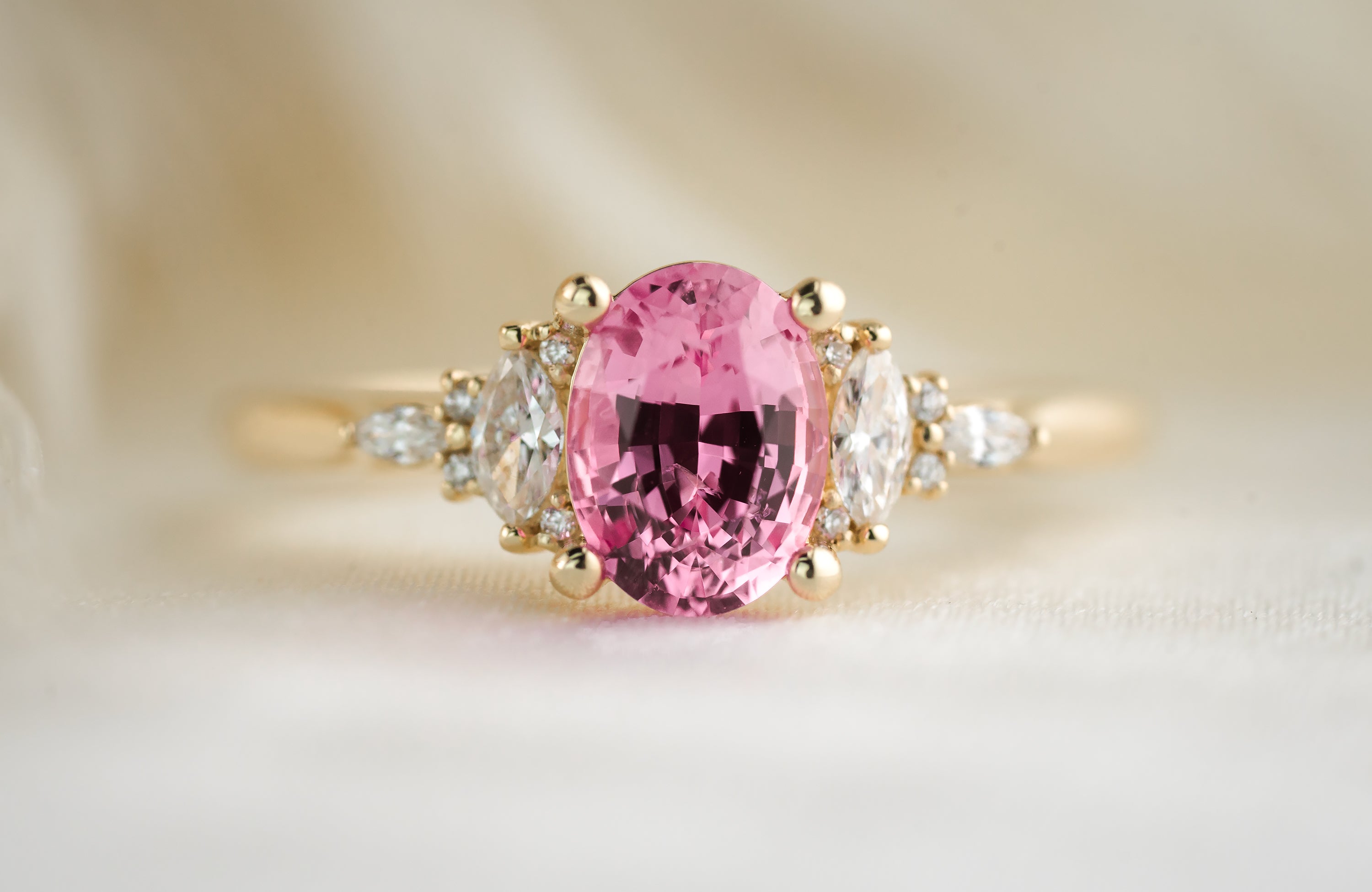 The Maeve 1.3 CT Pink Sapphire Ring - Lavender Creek Gems 