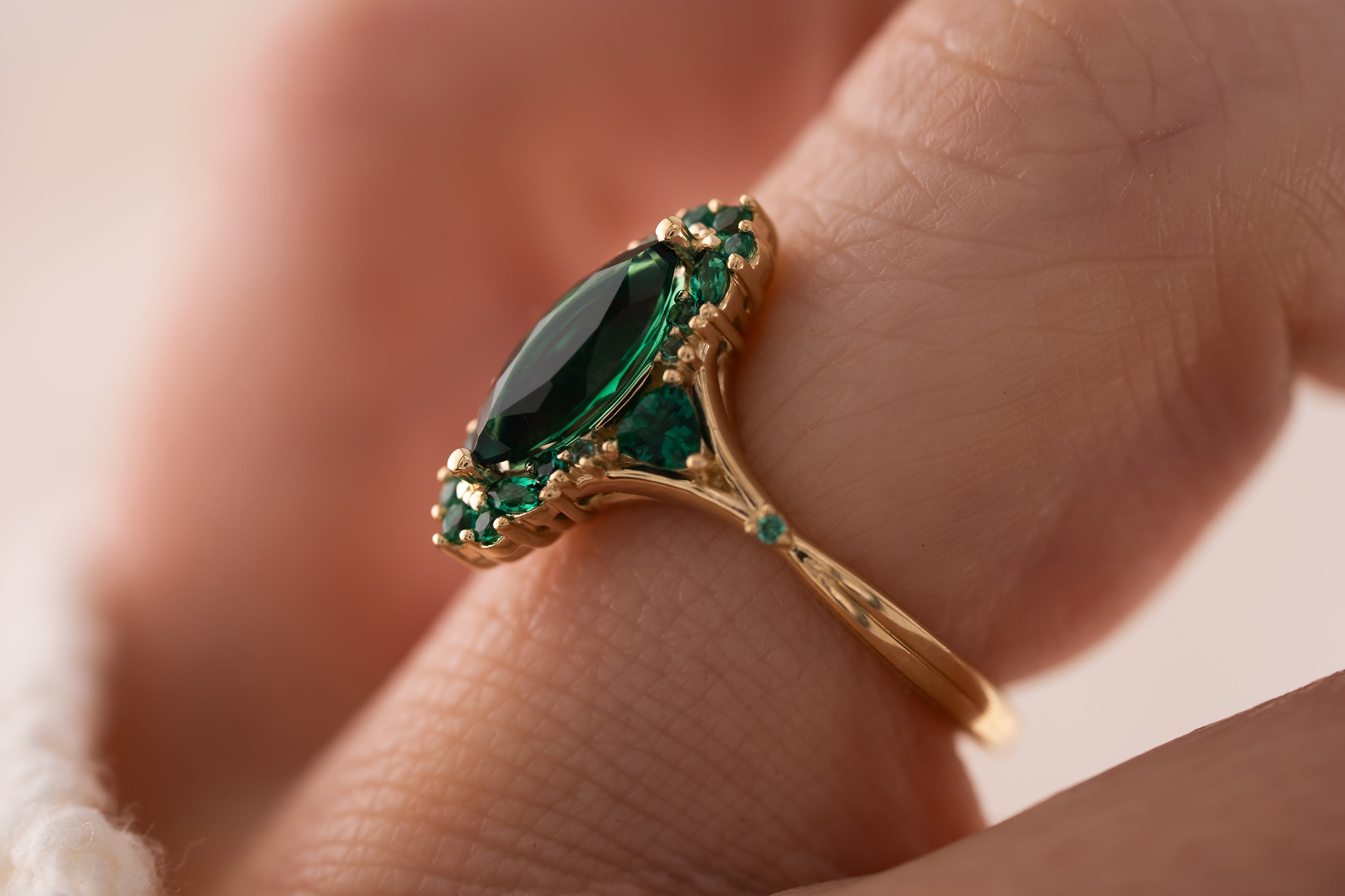 The Everlight Ring | Lab Grown Emerald | Made to Order - Lavender Creek Gems 