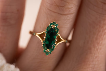 The Everlight Ring | Lab Grown Emerald | Made to Order - Lavender Creek Gems 
