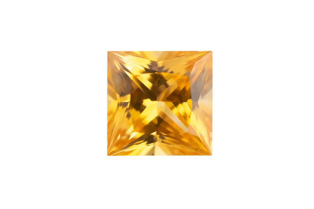 1.1 CT Princess Cut Yellow/Orange Sapphire - Lavender Creek Gems