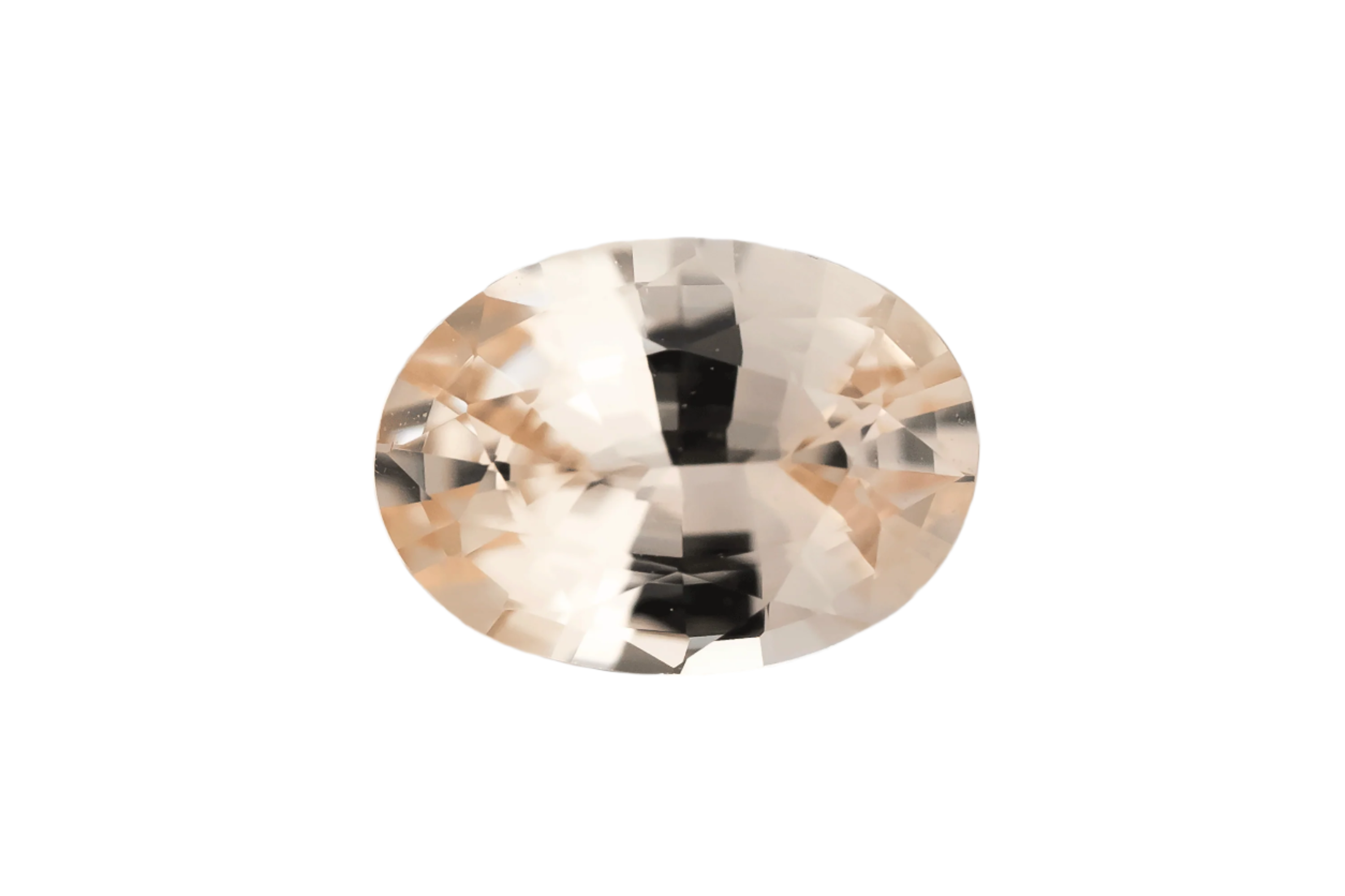 0.86 CT Oval Cut Pastel Peach Sapphire - Lavender Creek Gems 